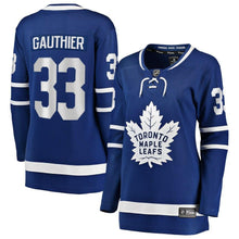 Load image into Gallery viewer, Frederik Gauthier #33 Toronto Maple Leafs Women's Blue Home Breakaway Player Jersey