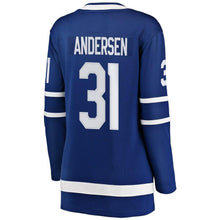 Load image into Gallery viewer, Frederik Andersen #31 Toronto Maple Leafs Women's Blue Breakaway Player Jersey