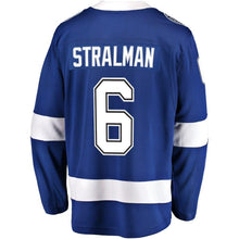 Load image into Gallery viewer, Anton Stralman #6 Tampa Bay Lightning Youth Blue Breakaway Player Jersey