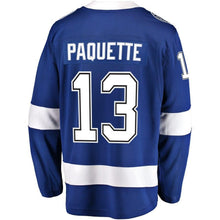 Load image into Gallery viewer, Cedric Paquette #13 Tampa Bay Lightning Youth Blue Breakaway Player Jersey