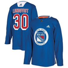 Load image into Gallery viewer, Henrik Lundqvist #30 New York Rangers Blue Practice Player Jersey