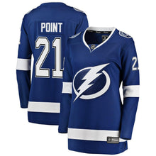 Load image into Gallery viewer, Brayden Point #21 Tampa Bay Lightning Women's Blue Breakaway Player Jersey