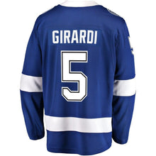 Load image into Gallery viewer, Dan Girardi #5 Tampa Bay Lightning Youth Blue Breakaway Player Jersey
