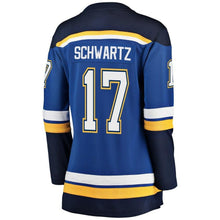 Load image into Gallery viewer, Jaden Schwartz #17 St. Louis Blues Women's Blue Breakaway Player Jersey