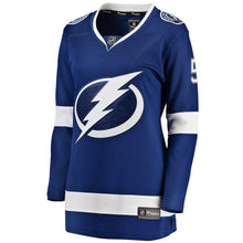 Load image into Gallery viewer, Dan Girardi #5 Tampa Bay Lightning Women's Blue Breakaway Player Jersey