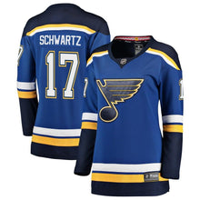 Load image into Gallery viewer, Jaden Schwartz #17 St. Louis Blues Women's Blue Breakaway Player Jersey