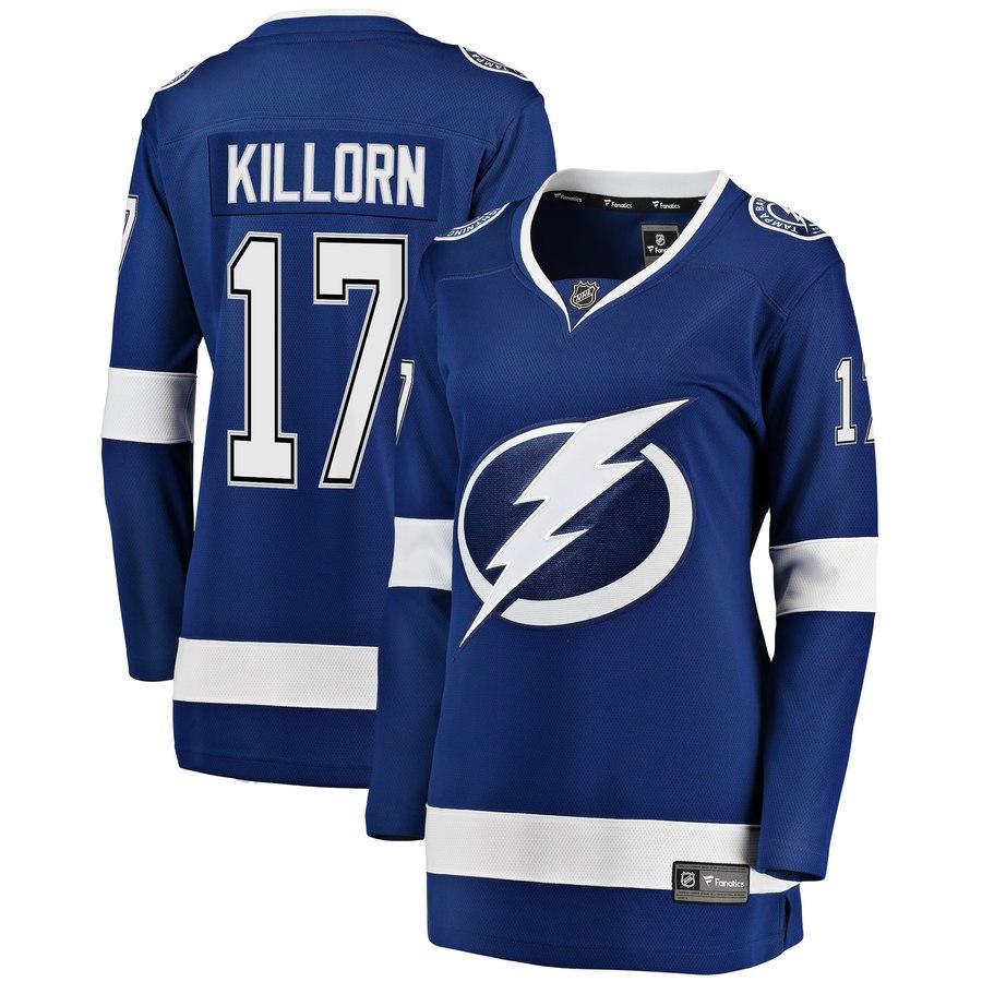 Alex Killorn #17 Tampa Bay Lightning Women's Blue Breakaway Player Jersey