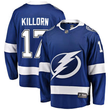 Load image into Gallery viewer, Alex Killorn #17 Tampa Bay Lightning Youth Blue Breakaway Player Jersey