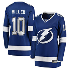 Load image into Gallery viewer, JT Miller #10 Tampa Bay Lightning Women's Blue Home Breakaway Player Jersey