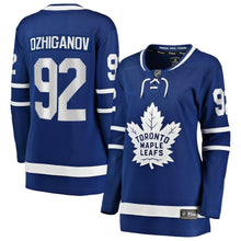 Load image into Gallery viewer, Igor Ozhiganov #92 Toronto Maple Leafs Women's Blue Home Breakaway Player Jersey