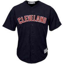Load image into Gallery viewer, Francisco Lindor #12 Cleveland Indians Youth Navy Blue Official 2015 Cool Base Player Jersey