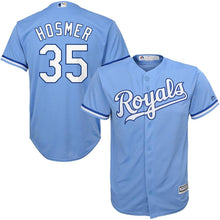 Load image into Gallery viewer, Eric Hosmer #35 Kansas City Royals Youth Light Blue Alternate Official Cool Base Player Jersey