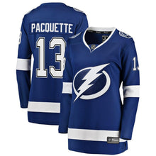 Load image into Gallery viewer, Cedric Paquette #13 Tampa Bay Lightning Women's Blue Breakaway Player Jersey