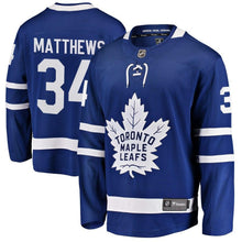 Load image into Gallery viewer, Auston Matthews #34 Toronto Maple Leafs Youth Blue Home Breakaway Player Jersey