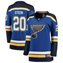 Load image into Gallery viewer, Alexander Steen #20 St. Louis Blues Women&#39;s Blue Breakaway Player Jersey