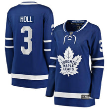 Load image into Gallery viewer, Justin Holl #3 Toronto Maple Leafs Women's Blue Home Breakaway Player Jersey