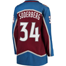 Load image into Gallery viewer, Carl Soderberg #34 Colorado Avalanche Women's Burgundy Breakaway Player Jersey