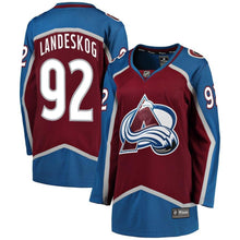 Load image into Gallery viewer, Gabriel Landeskog #92 Colorado Avalanche Women's Burgundy Breakaway Player Jersey
