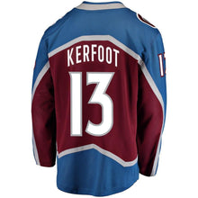 Load image into Gallery viewer, Alexander Kerfoot #13 Colorado Avalanche Burgundy Breakaway Player Jersey