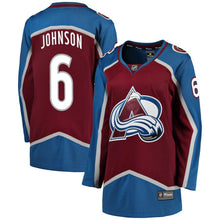 Load image into Gallery viewer, Erik Johnson #6 Colorado Avalanche Women's Burgundy Breakaway Player Jersey