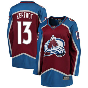 Alexander Kerfoot #13 Colorado Avalanche Women's Burgundy Breakaway Player Jersey