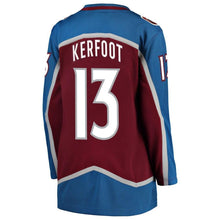 Load image into Gallery viewer, Alexander Kerfoot #13 Colorado Avalanche Women&#39;s Burgundy Breakaway Player Jersey