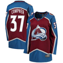 Load image into Gallery viewer, J.T. Compher #37 Colorado Avalanche Women's Burgundy Breakaway Player Jersey