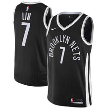 Load image into Gallery viewer, Jeremy Lin #7 Brooklyn Nets Black Mens Swingman Jersey - City Edition