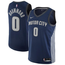 Load image into Gallery viewer, Andre Drummond #0 Detroit Pistons Blue Mens Swingman Jersey