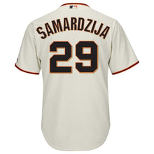 Load image into Gallery viewer, Jeff Samardzija #29 San Francisco Giants Cream Official Cool Base Player Jersey