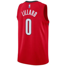 Load image into Gallery viewer, Damian Lillard #0 Portland Trail Blazers Red 2018/19 Mens Swingman Jersey