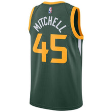 Load image into Gallery viewer, Donovan Mitchell #45 Utah Jazz Green 2018/19 Mens Swingman Jersey