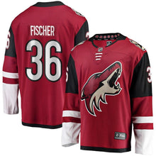 Load image into Gallery viewer, Christian Fischer #36 Arizona Coyotes Garnet Breakaway Player Jersey