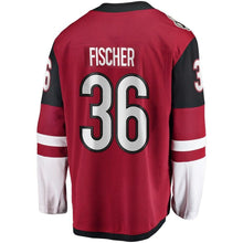 Load image into Gallery viewer, Christian Fischer #36 Arizona Coyotes Garnet Breakaway Player Jersey