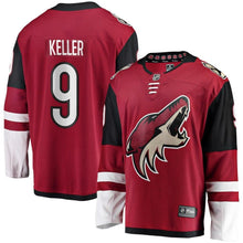 Load image into Gallery viewer, Clayton Keller #9 Arizona Coyotes Garnet Breakaway Player Jersey