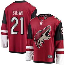 Load image into Gallery viewer, Derek Stepan #21 Arizona Coyotes Garnet Breakaway Player Jersey