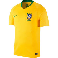 Load image into Gallery viewer, Brazil National Team Gold/Green 2018 Home Replica Stadium Blank Jersey