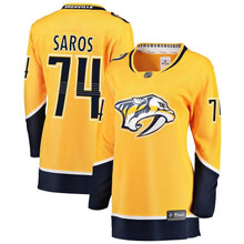 Load image into Gallery viewer, Juuse Saros Nashville Predators Women's Gold Breakaway Player Jersey