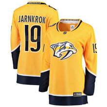 Load image into Gallery viewer, Calle Jarnkrok #19 Nashville Predators Women's Gold Breakaway Player Jersey
