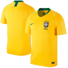 Load image into Gallery viewer, Brazil National Team Gold/Green 2018 Home Replica Stadium Blank Jersey