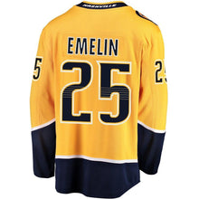 Load image into Gallery viewer, Alexei Emelin #25 Nashville Predators Youth Gold Breakaway Player Jersey