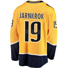 Load image into Gallery viewer, Calle Jarnkrok #19 Nashville Predators Youth Gold Breakaway Player Jersey