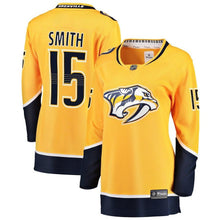 Load image into Gallery viewer, Craig Smith #15 Nashville Predators Women's Gold Breakaway Player Jersey