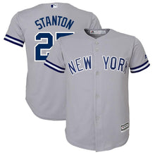 Load image into Gallery viewer, Giancarlo Stanton #27 New York Yankees Youth Gray Road Official Team Cool Base Player Jersey