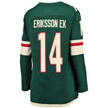 Load image into Gallery viewer, Joel Eriksson #14 Ek Minnesota Wild Women's Green Breakaway Player Jersey