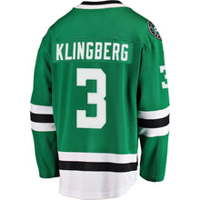 Load image into Gallery viewer, John Klingberg #3 Dallas Stars Kelly Green Breakaway Jersey