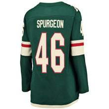 Load image into Gallery viewer, Jared Spurgeon #46 Minnesota Wild Women's Green Breakaway Player Jersey