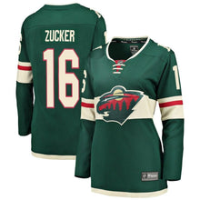 Load image into Gallery viewer, Jason Zucker #16 Minnesota Wild Women's Green Breakaway Player Jersey
