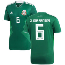 Load image into Gallery viewer, Jonathan dos Santos  #6 Mexico National Team Green 2018 Home Replica Jersey