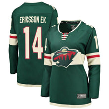 Load image into Gallery viewer, Joel Eriksson #14 Ek Minnesota Wild Women's Green Breakaway Player Jersey
